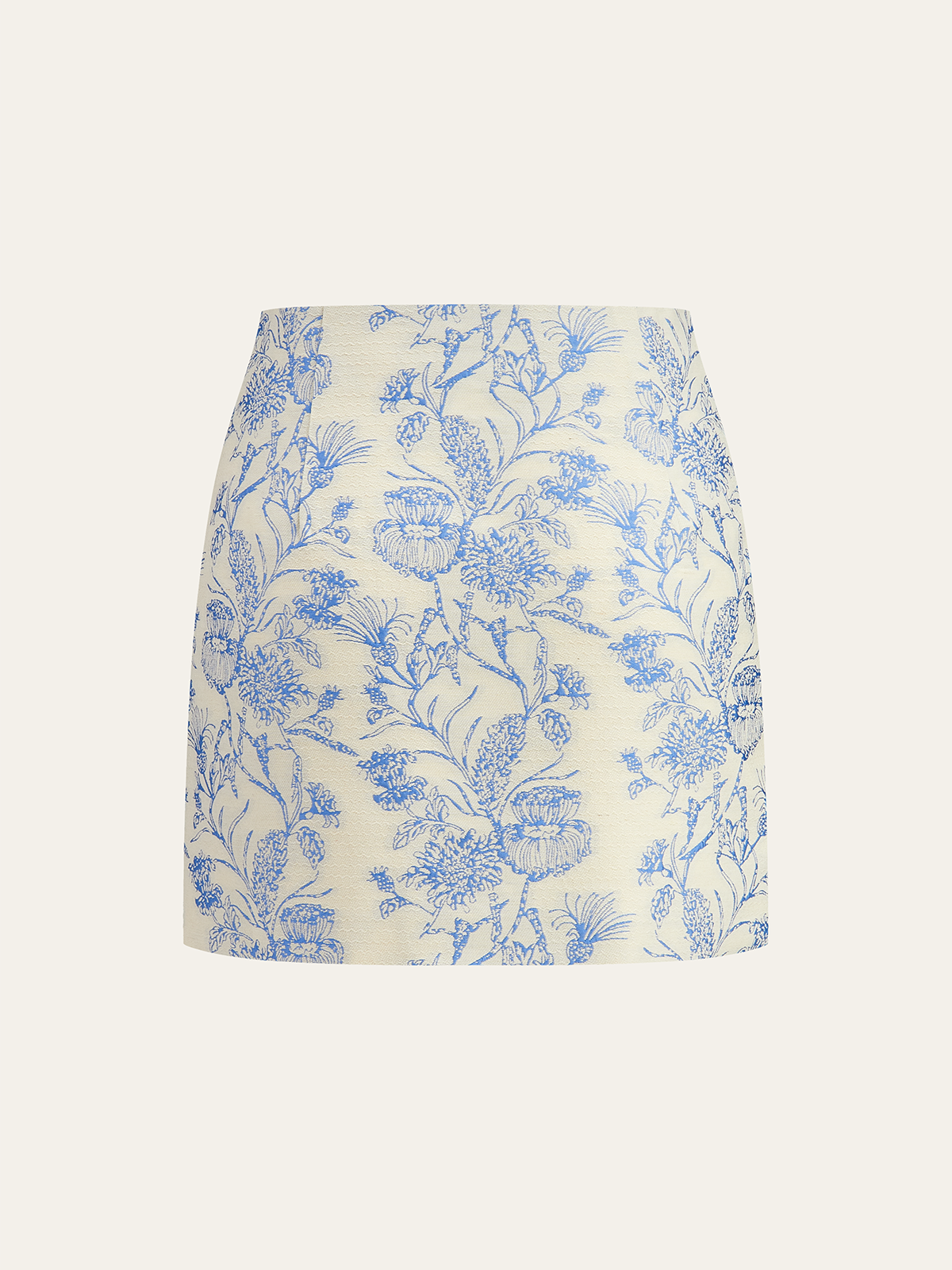 Jacquard rokset met vierkante hals en decoratieve zakken van geweven