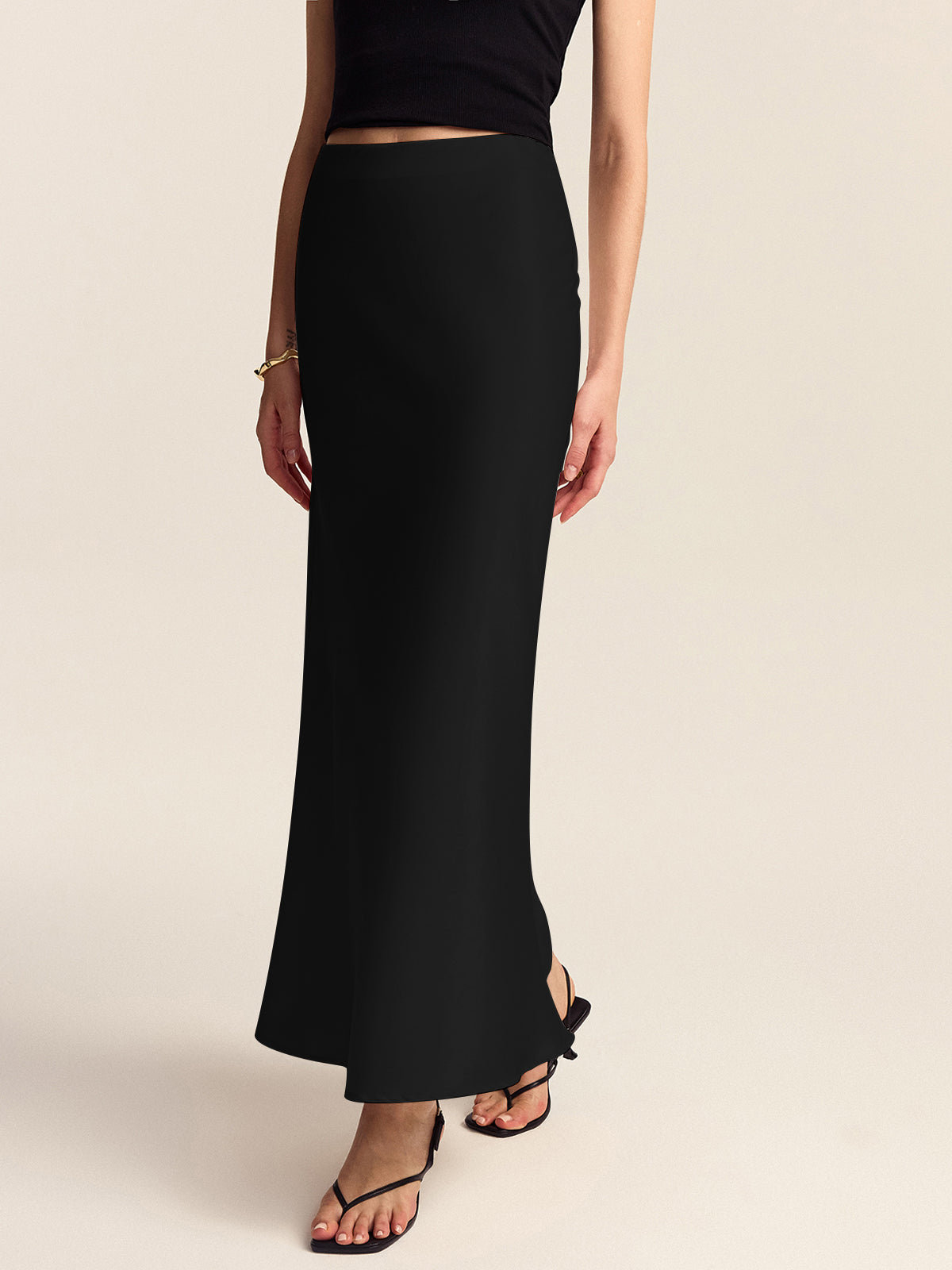 Satijnen Mermaid Midi Rok