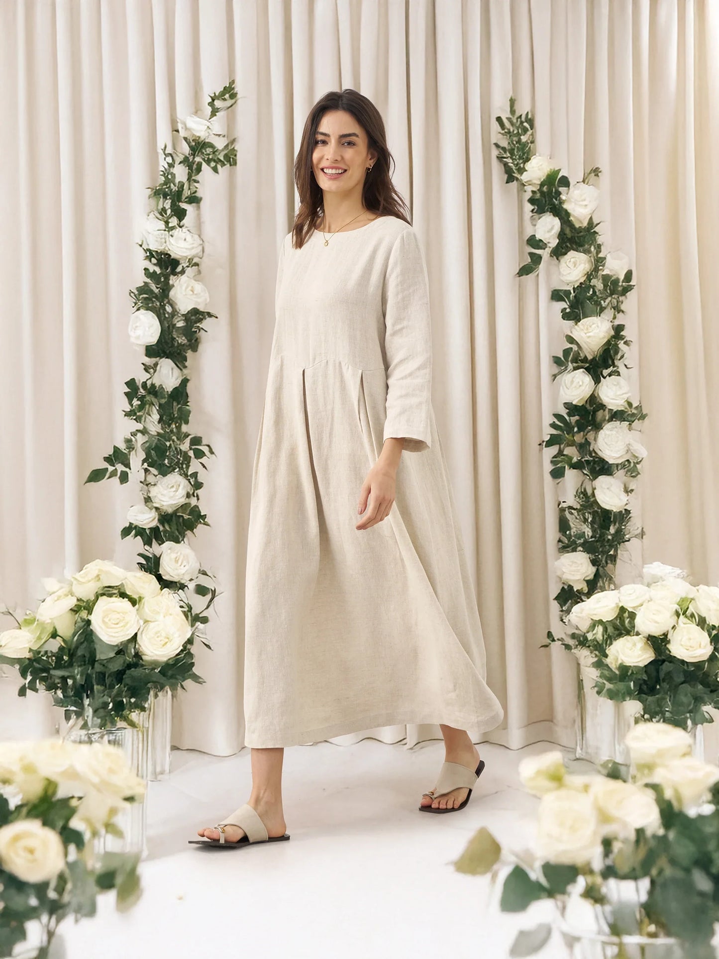 Laure Atelier – Pure 100% Linen Serenity Dress