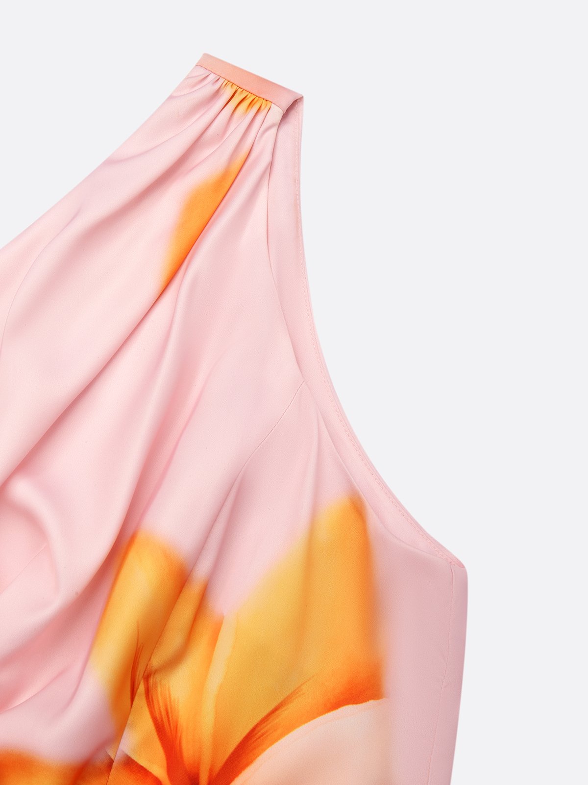 Laure Atelier – Sunset Bloom One-Shoulder Maxi Dress