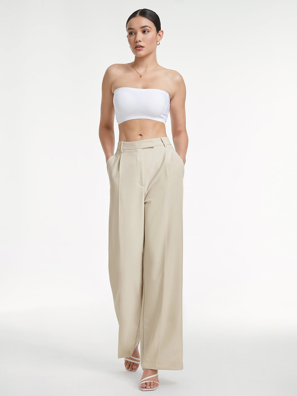 High Waist Wide Leg Broek – Relaxed Fit