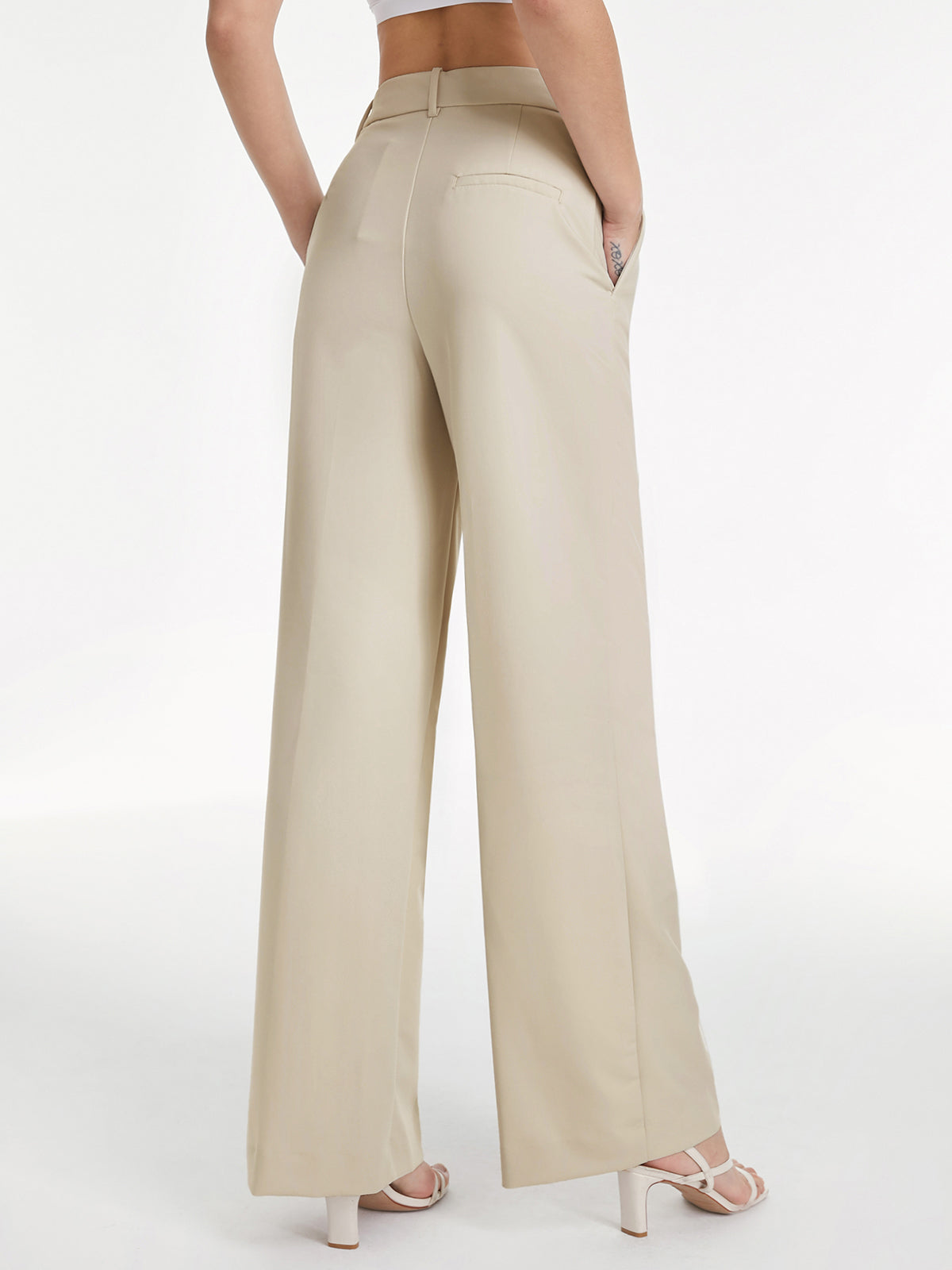 High Waist Wide Leg Broek – Relaxed Fit