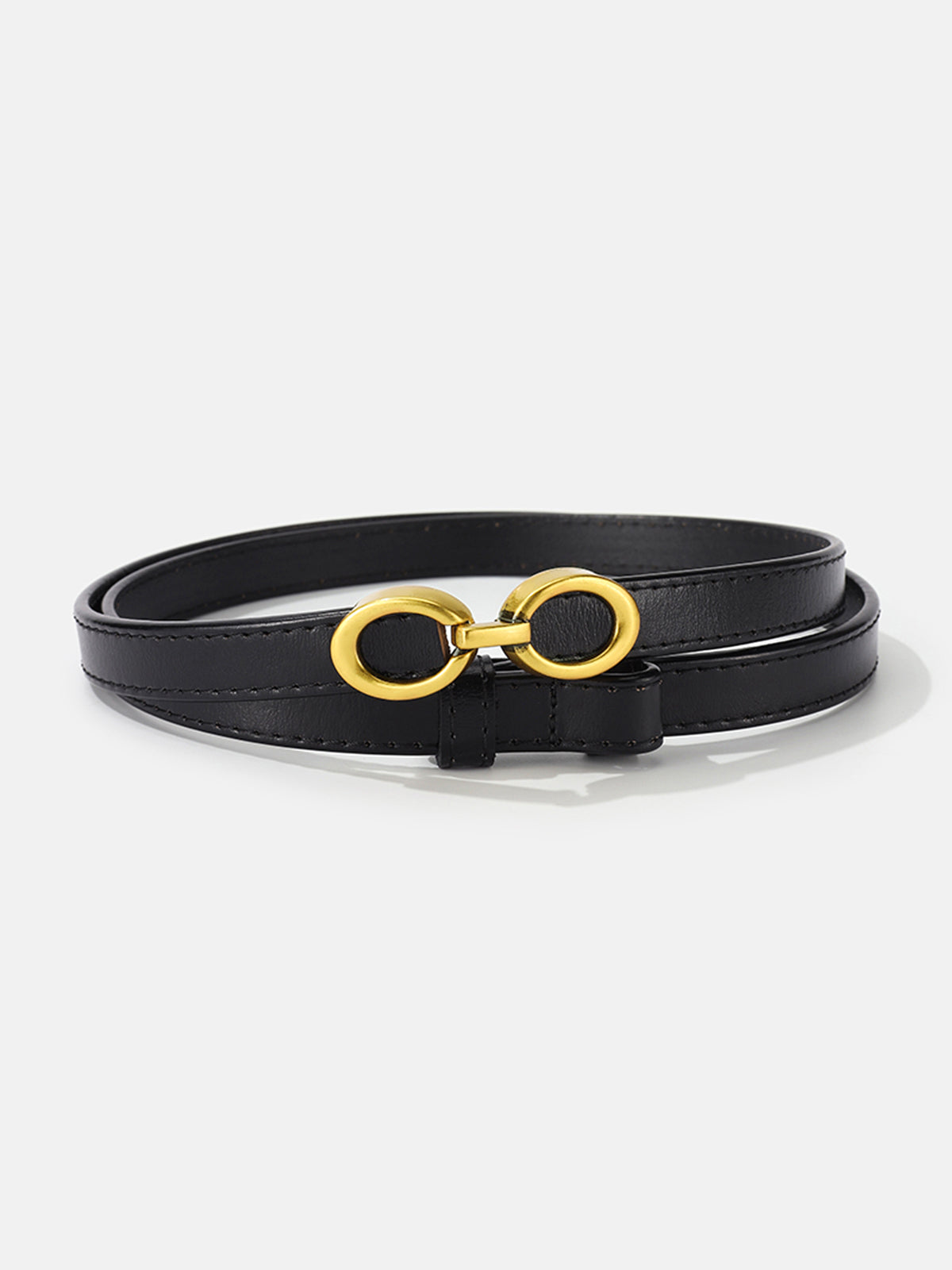 Leren Riem Stijlvol Design Elegante Metalen Gesp Voor Modebewuste Look