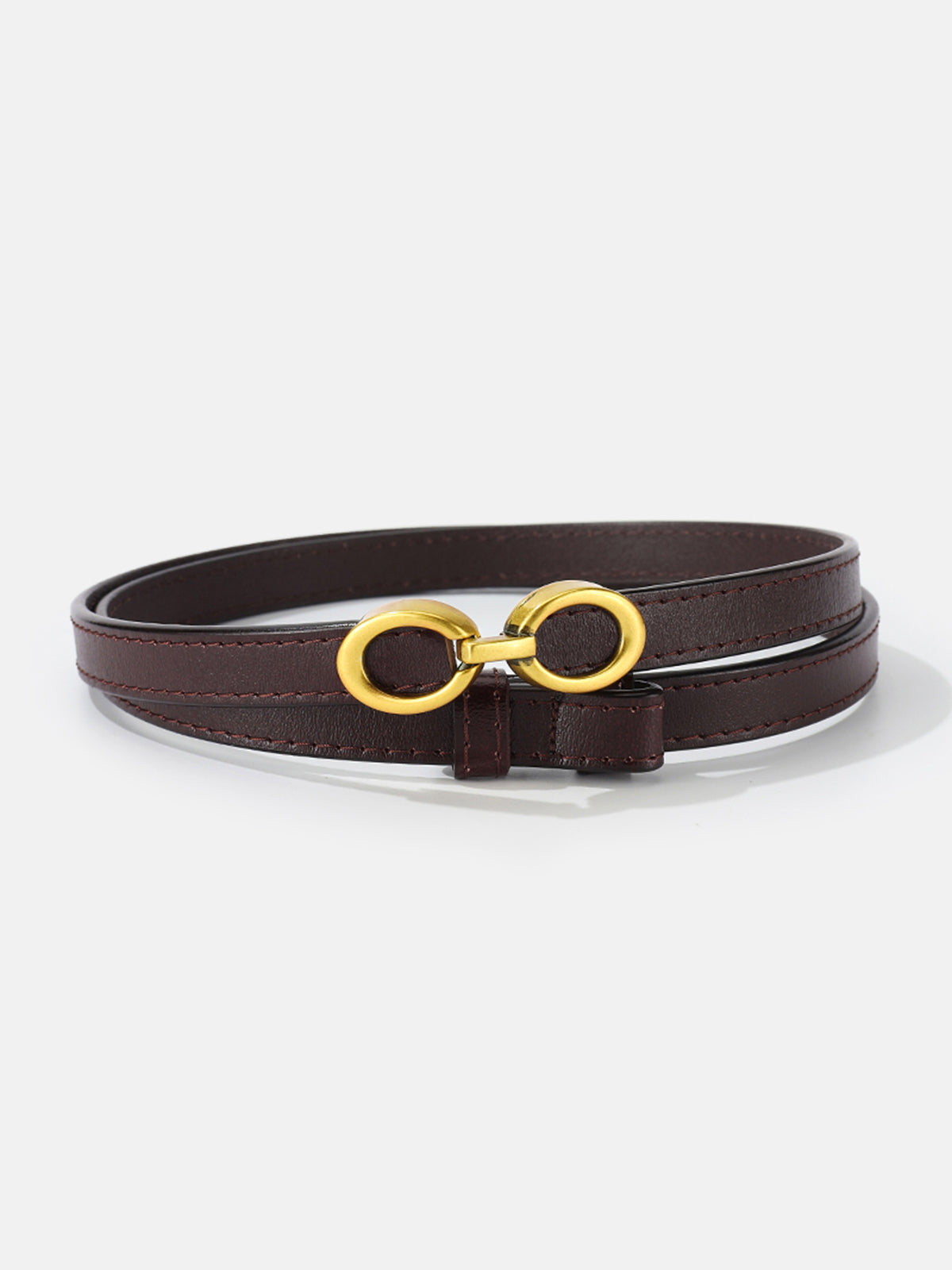 Leren Riem Stijlvol Design Elegante Metalen Gesp Voor Modebewuste Look