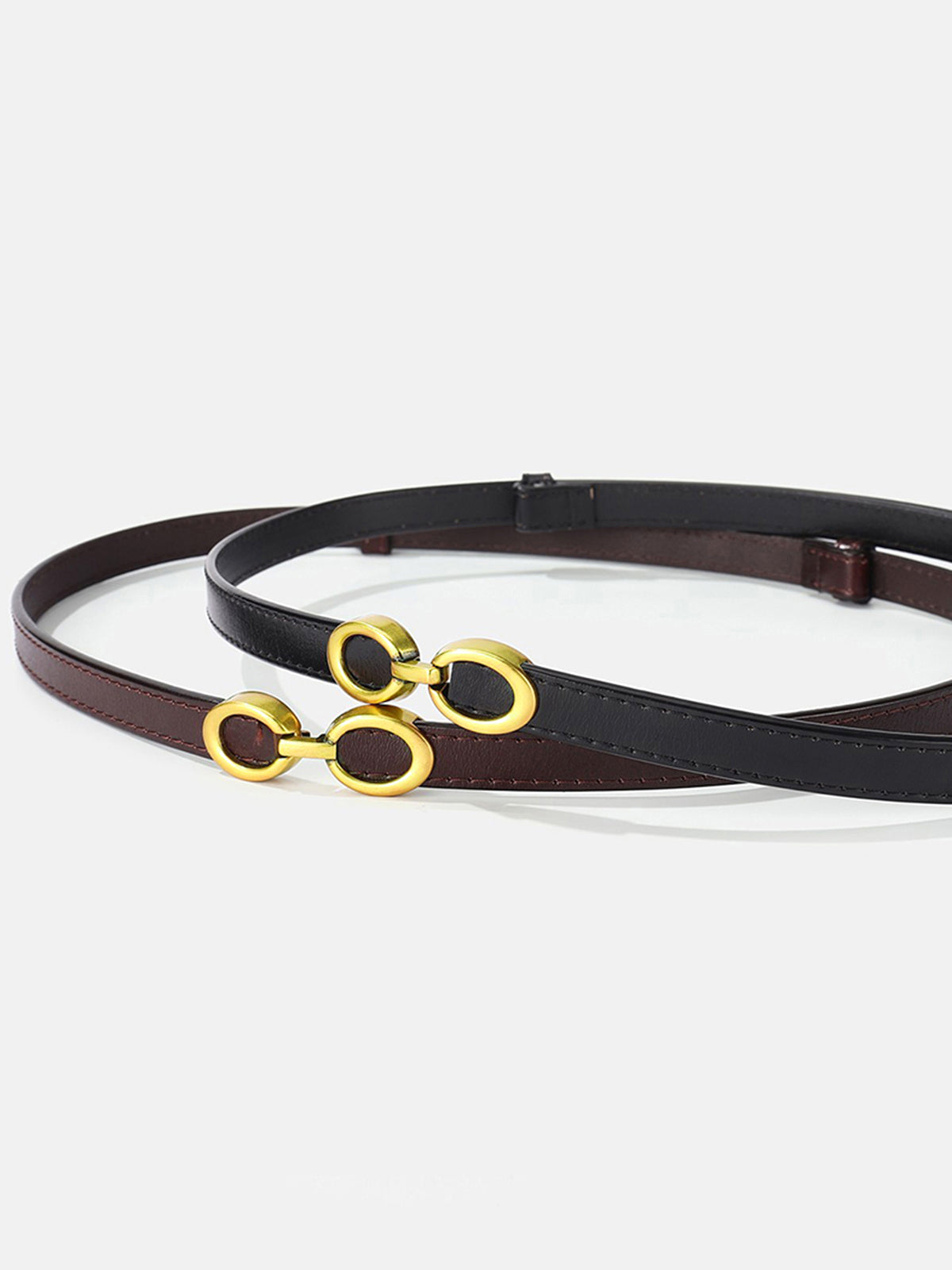 Leren Riem Stijlvol Design Elegante Metalen Gesp Voor Modebewuste Look