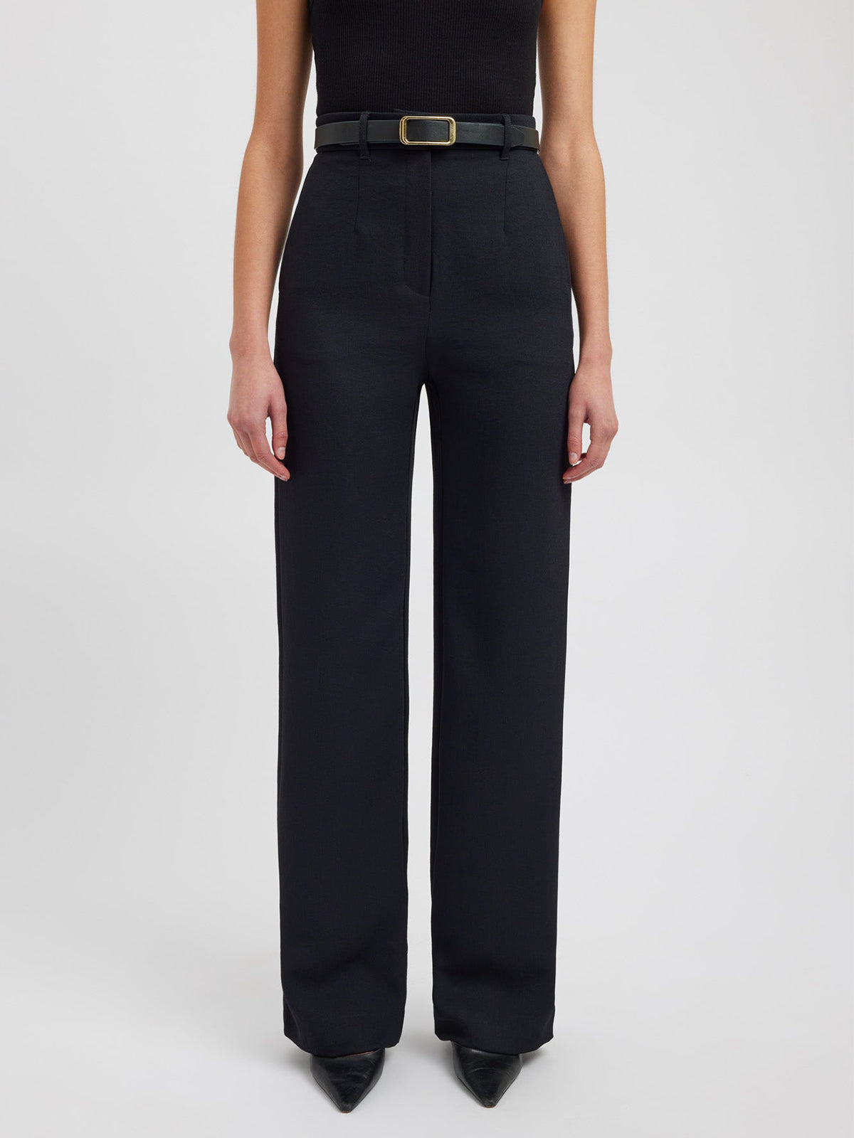 Business Casual Straight Pants met Zakken