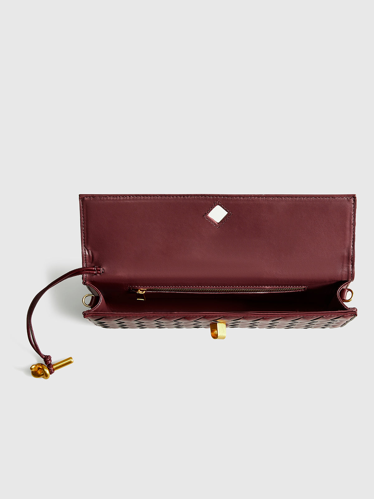 Gevlochten Flap Clutch Schoudertas Twee-in-één Design Voor
