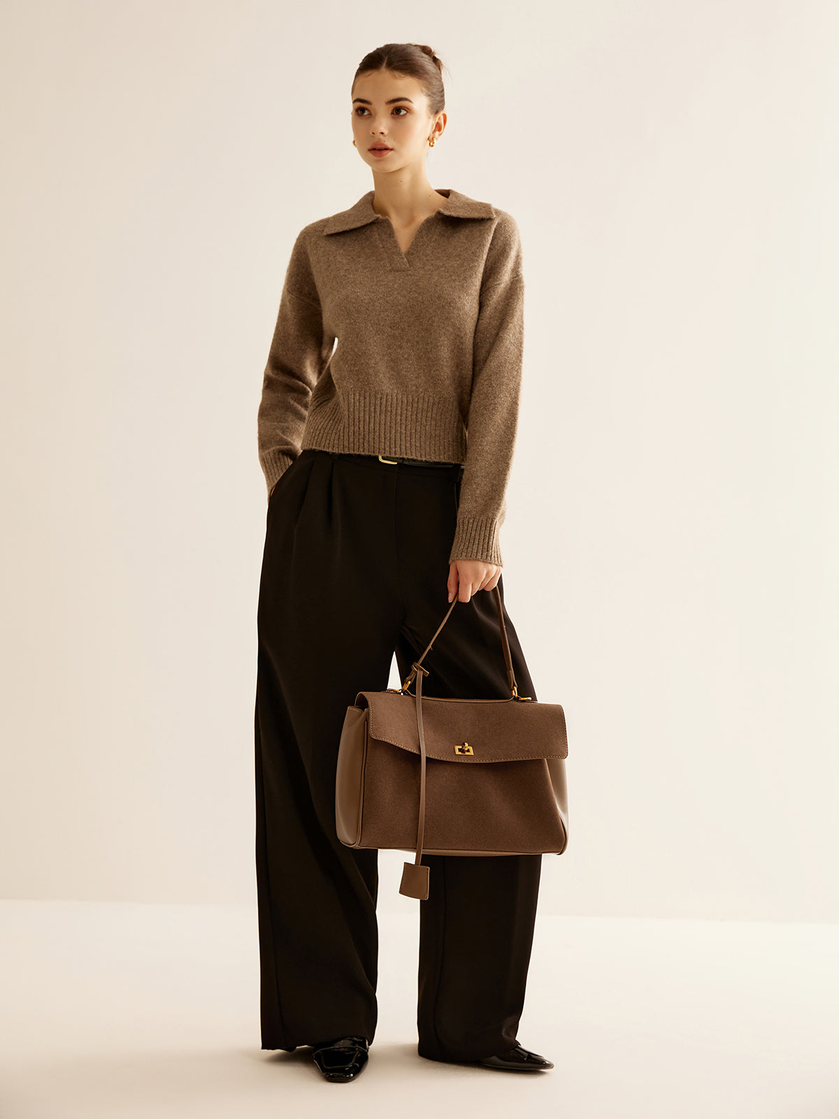 Schouder Tas Utility Groot Flap – Functionele Minimalistische Trend