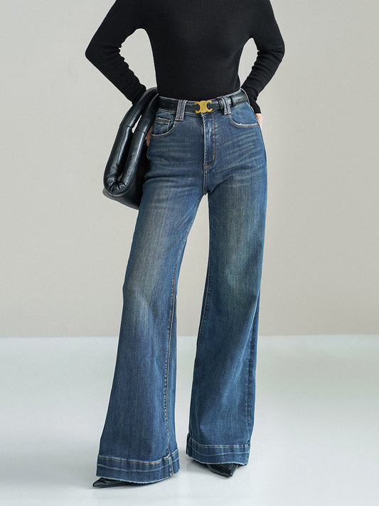 Mid-Waist Bootcut Denim Jeans