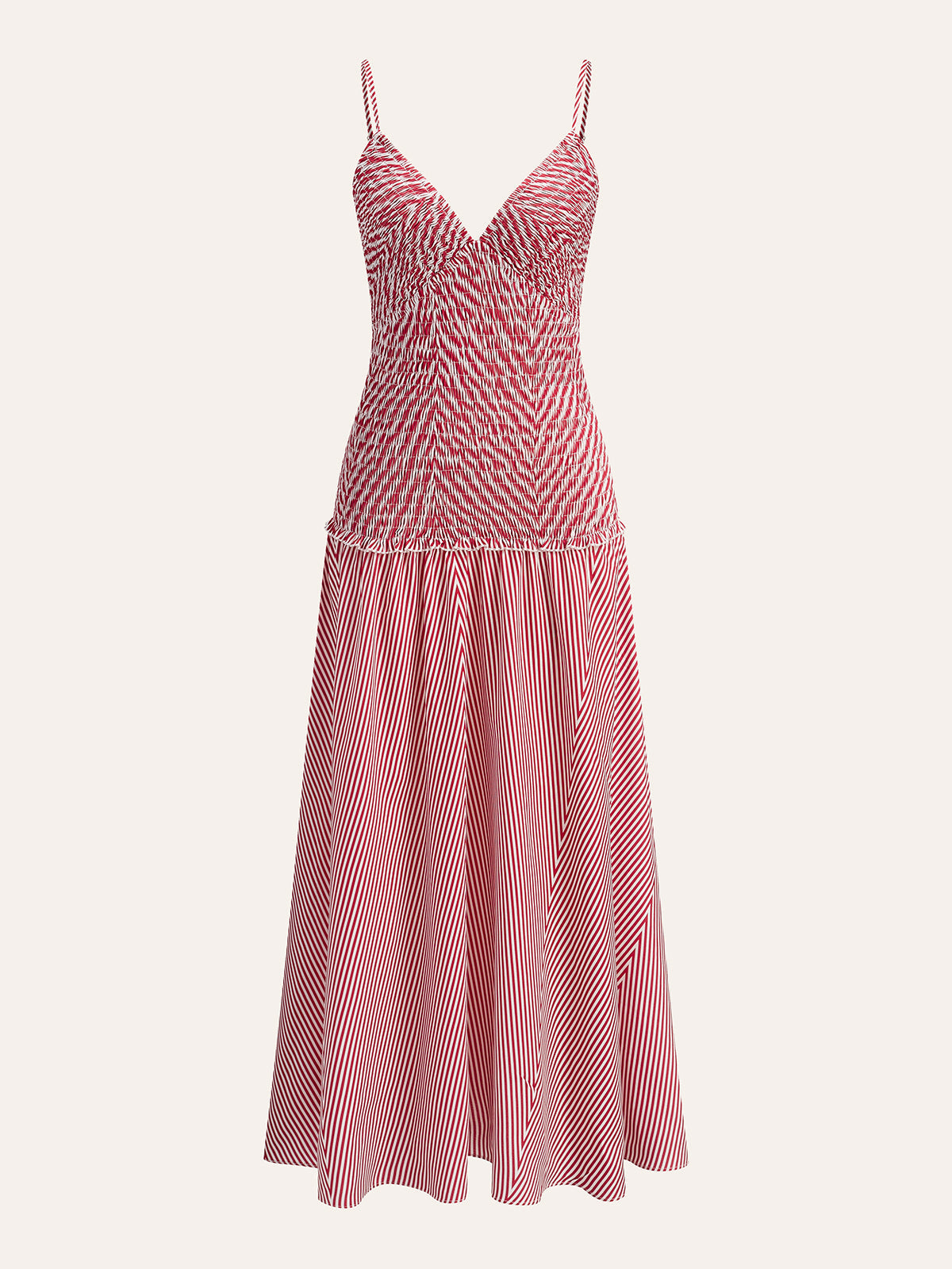 Maxi-jurk boho chic zomerjurk V-hals en ruches