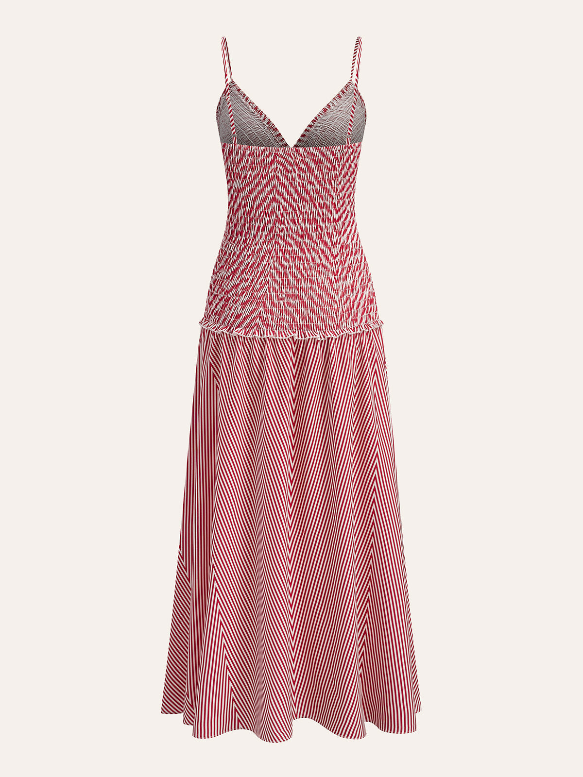 Maxi-jurk boho chic zomerjurk V-hals en ruches