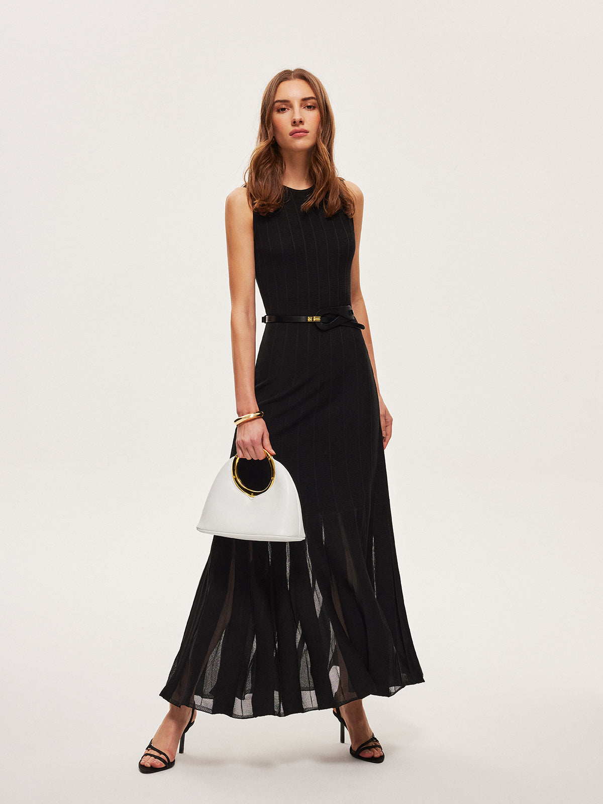 Midnight Motion Geplooide Maxi Jurk