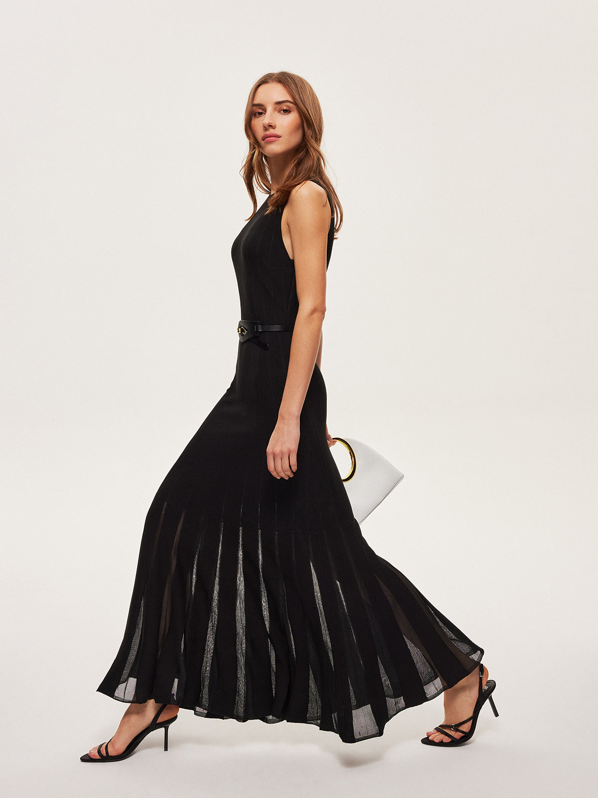 Midnight Motion Geplooide Maxi Jurk