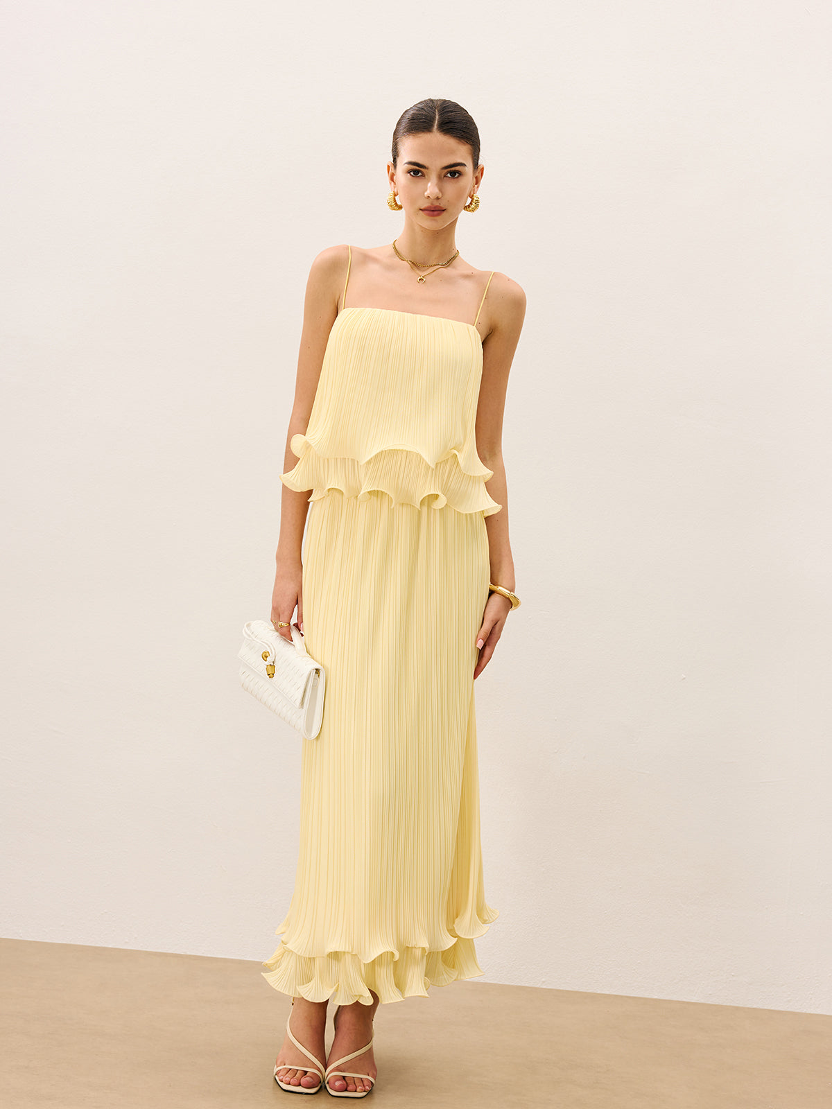 Geplooide Gelaagde Ruffle Rok Set