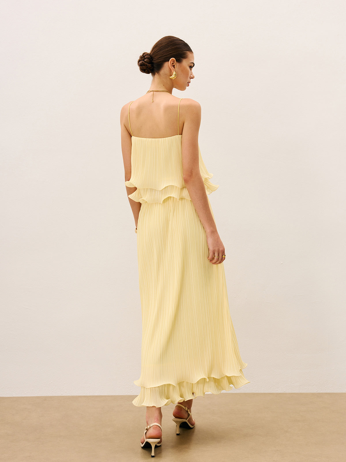 Geplooide Gelaagde Ruffle Rok Set