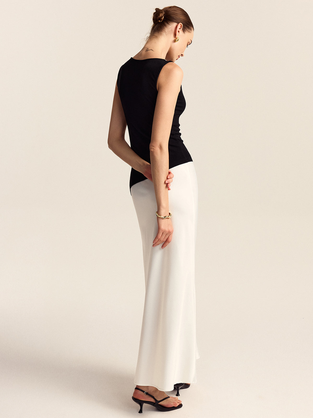 Satijnen Mermaid Midi Rok