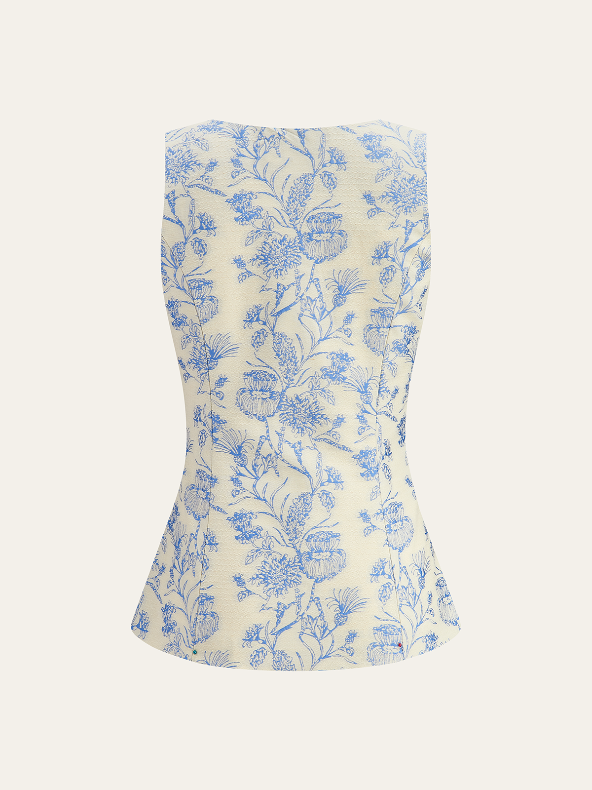 Jacquard rokset met vierkante hals en decoratieve zakken van geweven