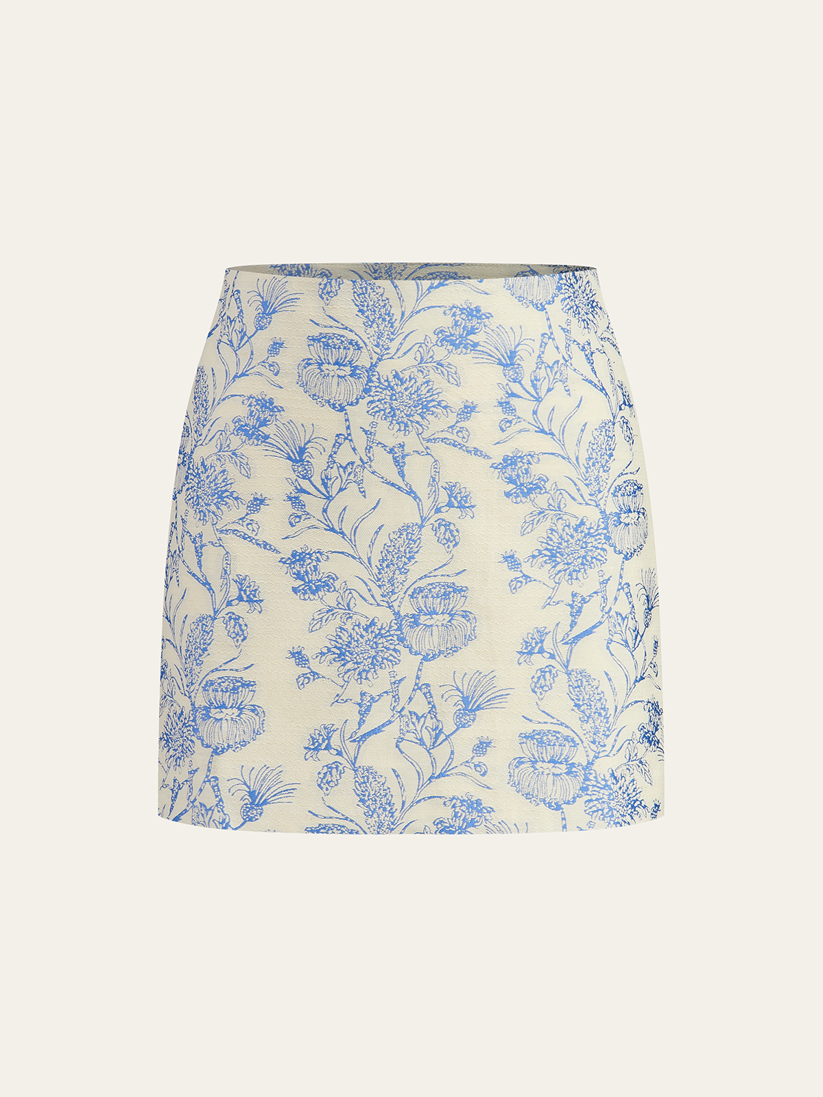 Jacquard rokset met vierkante hals en decoratieve zakken van geweven