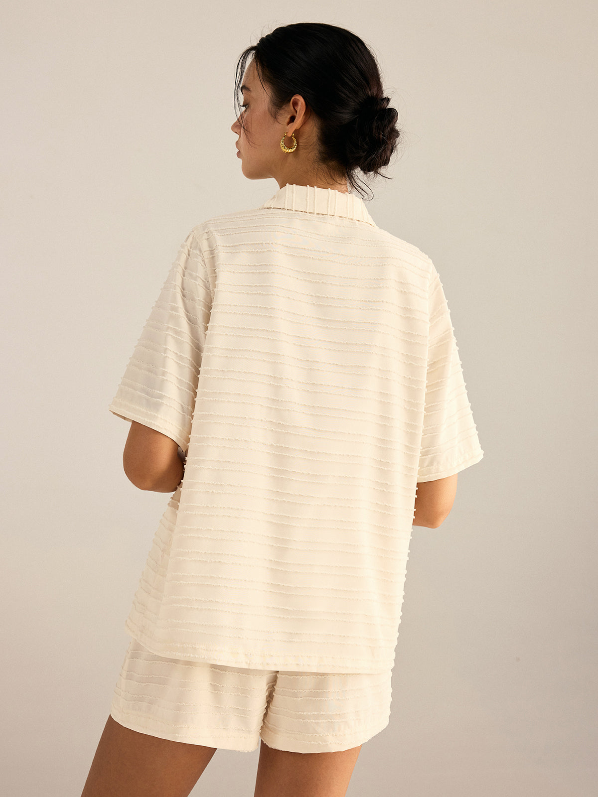 Blazer Set Korte Mouw Met Korte Broek Modern Chic Zomer Kantoor Feest