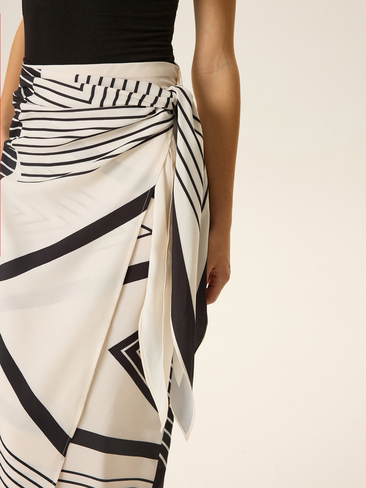 Mouwloze Top & Print Overslagrok Set