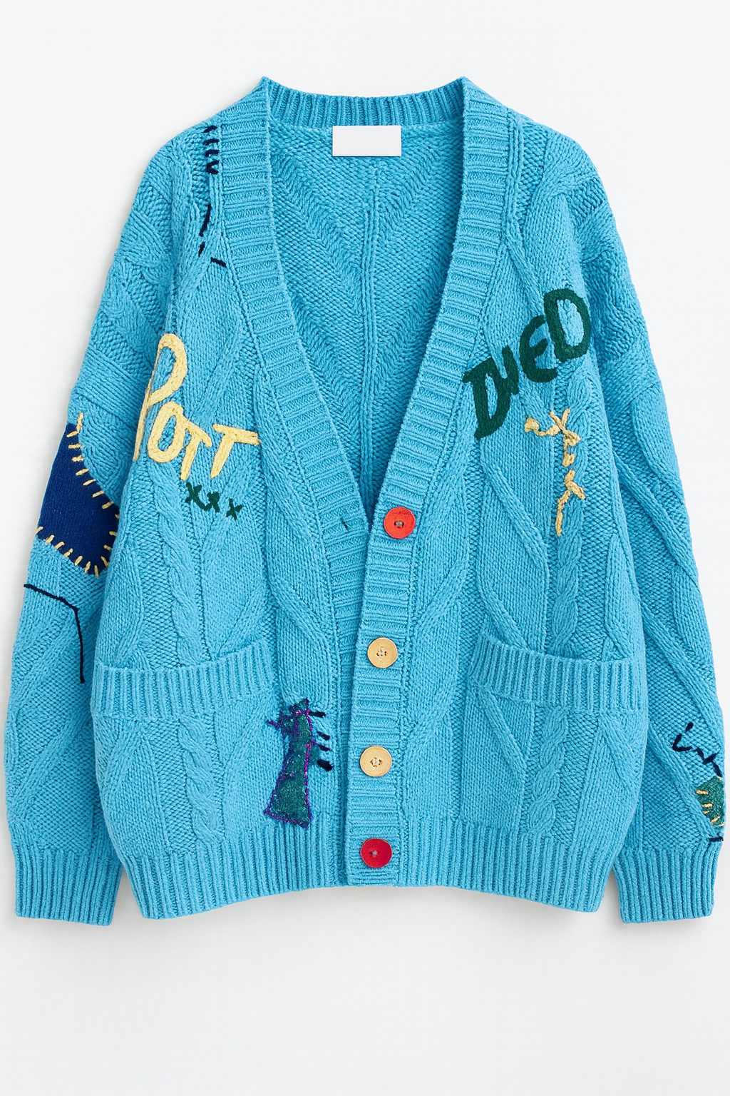 Laure Atelier – Color Patch Knit Cardigan