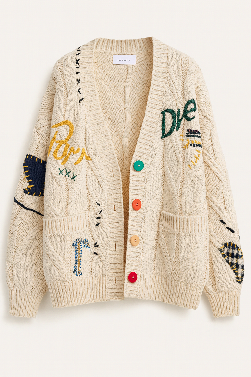 Laure Atelier – Color Patch Knit Cardigan