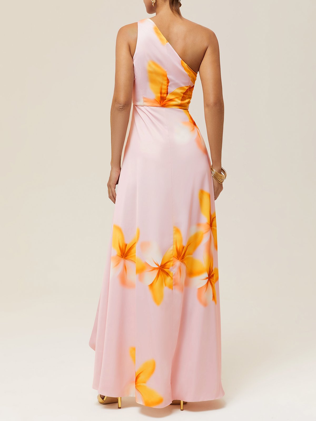 Laure Atelier – Sunset Bloom One-Shoulder Maxi Dress